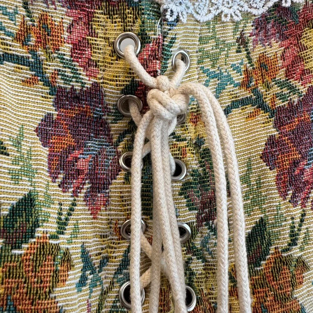 Garden Corset Mini Dress Cottagecore Fairy Romanticcore Size S